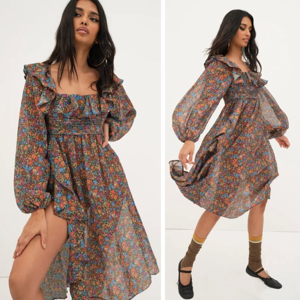 NWT For Love And Lemons Brittany Midi Dress